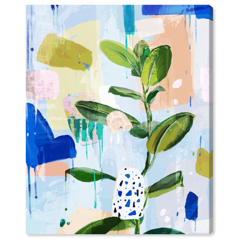 Art abstrait sur toile Botanica, Toile tendue, H 20 po x l 16 po