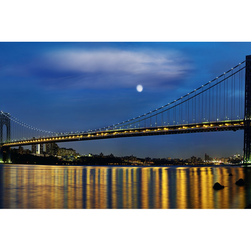 George Washington Bridge I by James McLoughlin - Wrapped Canvas Print, 30 cm H x 46 cm W, Wrapped Canvas