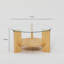 Table basse moderne en chêne de 29,5 po x 15,7 po x 29,5 po | Plateau 100% verre trempé, cadre 100% bois de pin massif | Design scandinave, élégant et durable | Parfait pour le salon, décor élégant et fonctionnel-1587650842-1587650846