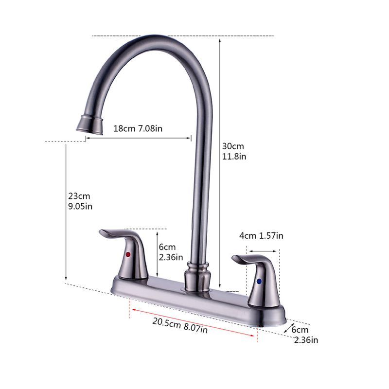 KIKO HOME Kitchen Faucet, Brushed Nickel