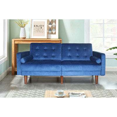 71.6 " Velvet Sofa Bed Reclining