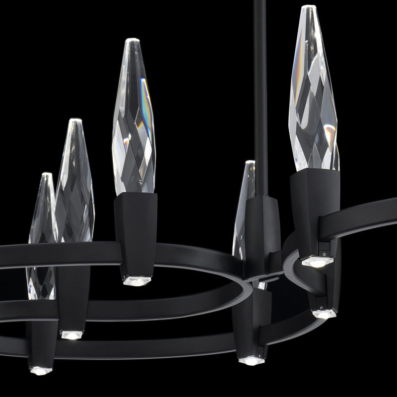 Twirl 13 Light Crystal LED Linear Pendant