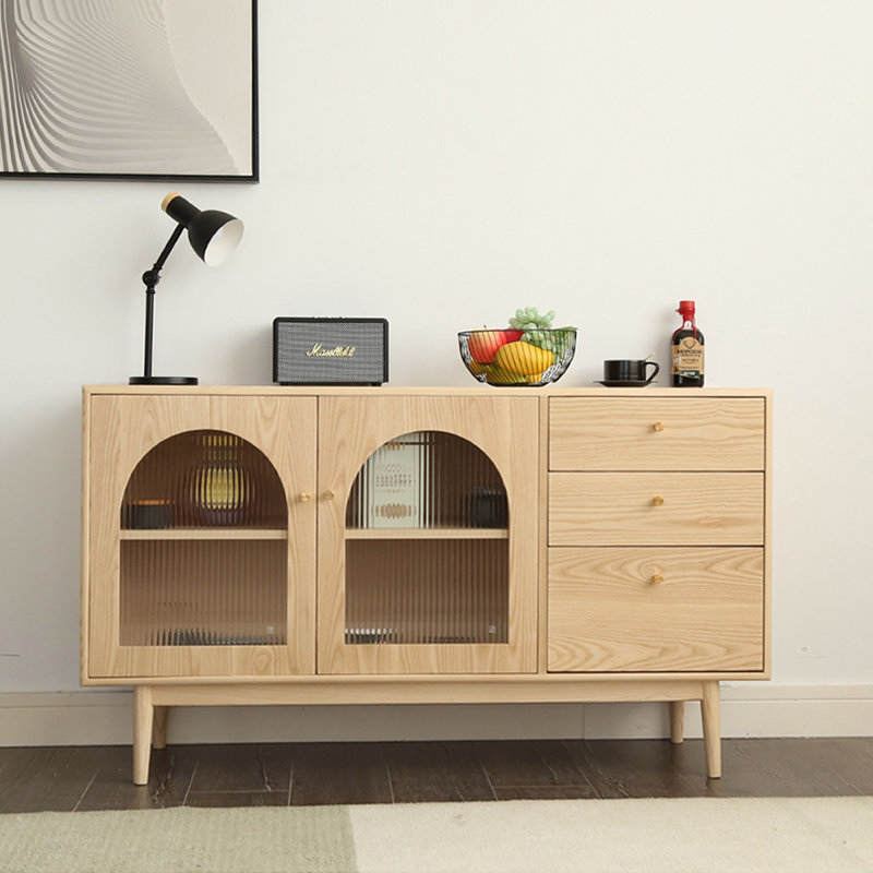 Double Door Three Drawer Accent Cabinet