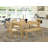 6 Piece Kitchen Table & Chairs Set Contains a Rectangle Dining Room Table and 4 Linen Fabric Dining Chairs with a Bench, 36x60 Inch, Oak-1251786444-1325916779