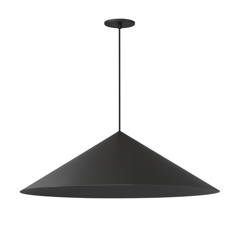 Assie 1 - Light Matte Black Cone Pendant, 9" H x 29.5" W x 29.5" D