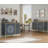 47.3" Modern Buffet Cabinet With Storage, Kitchen Sideboard Buffet With 2 Door & 3 Drawers, Fluted Coffee Bar Storage Cabinet For Dining Room, Living Room, Entryway, Navy Blue-423576138