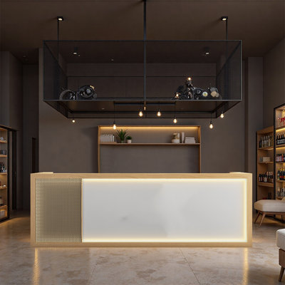 Vintage Modern Bar Counter – Stylish Multi Use for Home Bars Lounges Pubs and Commercial Spaces