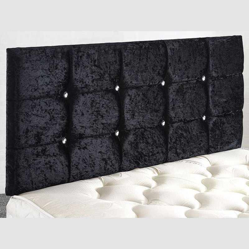 Shipp Upholstered Headboard, Black, Kingsize (5')