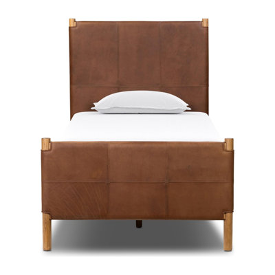 Salado Leather Solid Wood Bed