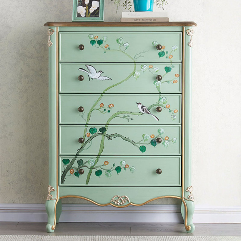 Armoire d'appoint en bois manufacturé brun-vert massif