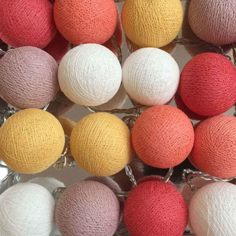 Misti LED Cotton Ball String Light, 20 Lamps - 5 Metre Long