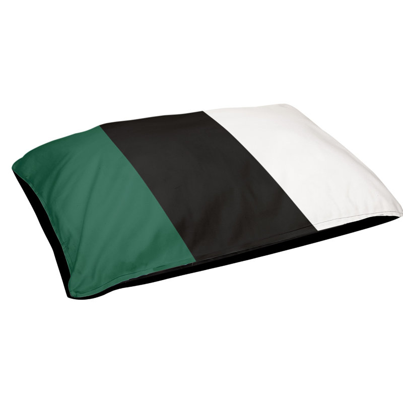 Coussin de lit pour chien Cincinnati, Grand (l 50 po x P 40 po x H 7 po), Noir / Rouge