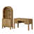 2 Pieces: Desk, Bookcase