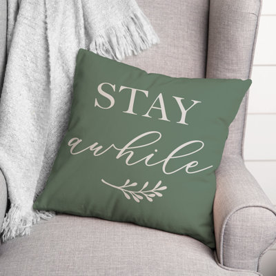 Housse de coussin décoratif carrée « stay some »