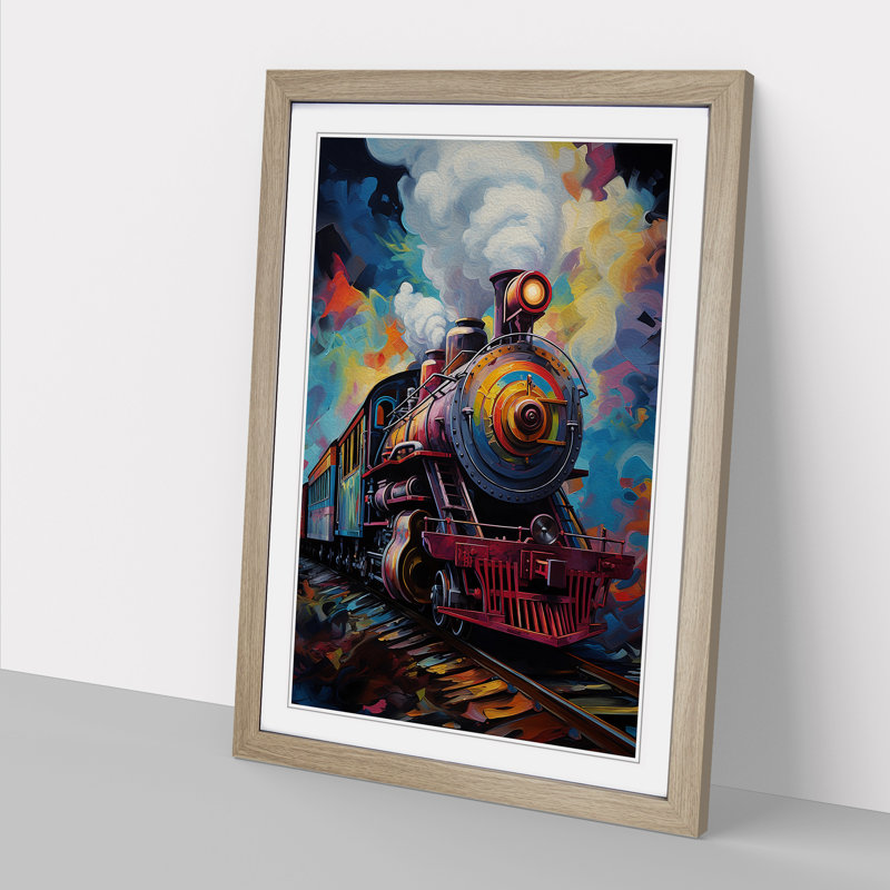 Train Informel No.2 - Framed Print, Oak , 34cm H x 25cm W x 2cm D