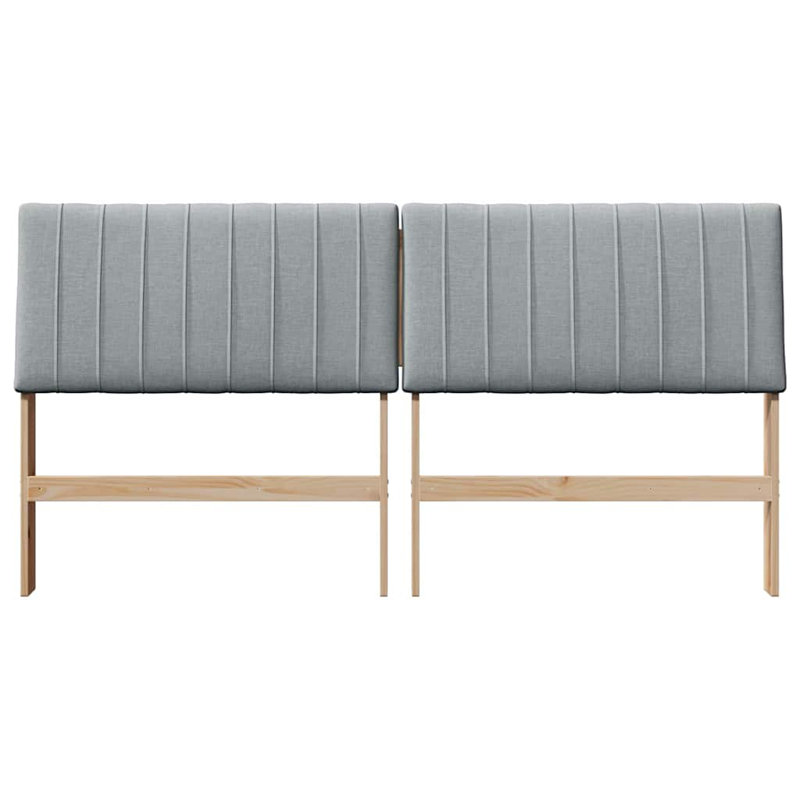 Solid Wood Headboard, Brown, King, Light Grey