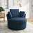 Niama Upholstered Swivel Lounge Armchair With Pillows-1154833265