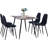 Awwal 4 - Person Four Leg Dining Set-749972210-681135530