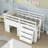 Fenelus Kids Twin Loft Bed with 3 Drawers-1054905139