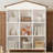 House-Shaped Storage Rack With Nine Storage Compartments, Three-Layer Bookshelf  With Colorblock Design (Bookshelf)