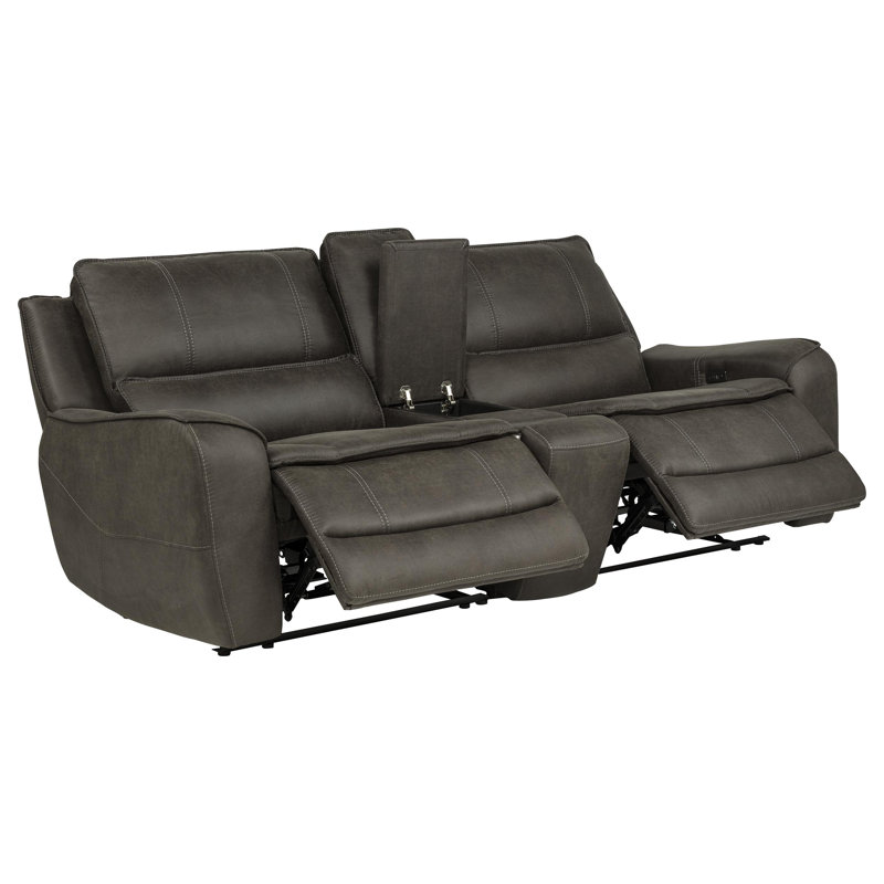 Norlina Upholstered 92.5 " Microfiber / Microsuede Loveseat Power Reclining