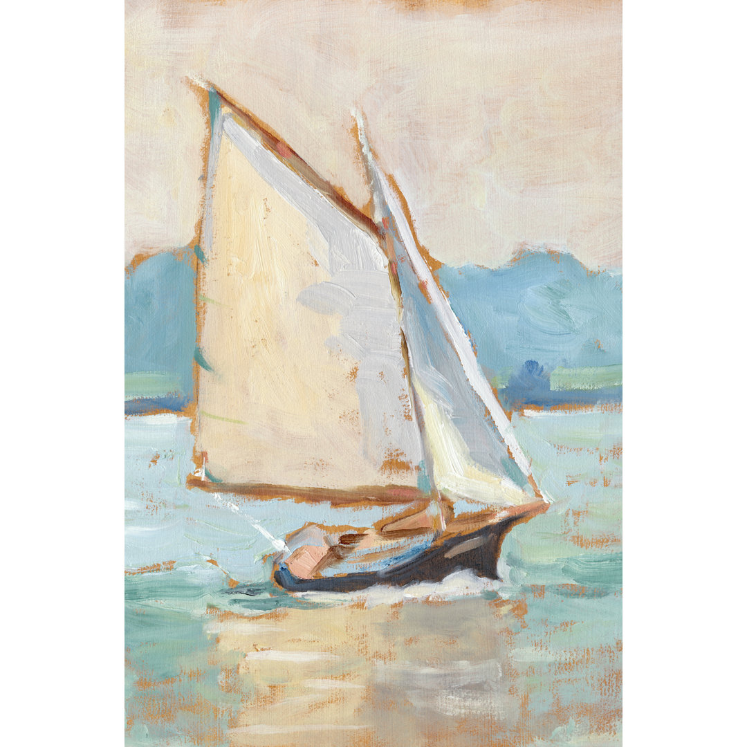 Contemporary Yacht II by Ethan Harper - Wrapped Canvas Painting