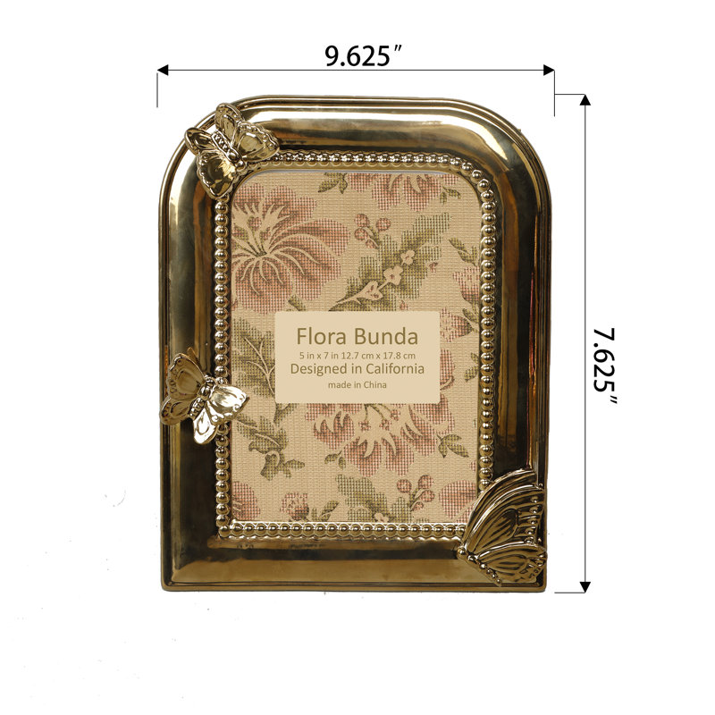 Brown Ceramic Embossed Picture Frame