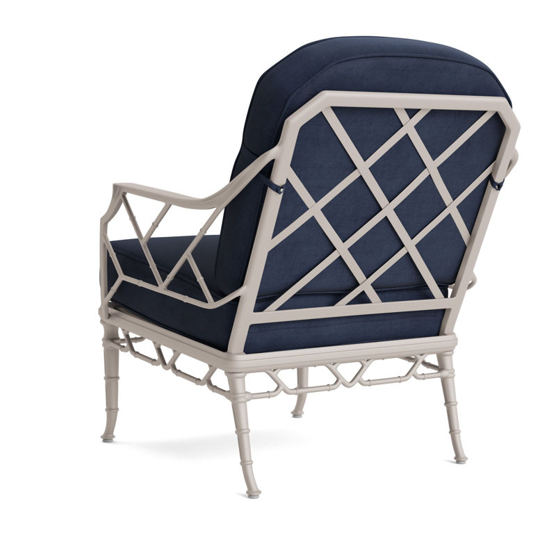 Calcutta Outdoor Lounge Chair, Dove Smooth, Fusion Neptune