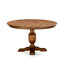 Ensemble de salle à manger 7 pièces Mid Century composé d'une table et de 6 chaises rembourrées en tissu de polyester gris clair avec dossier capitonné, noyer antique-800660921-800660933-794030015
