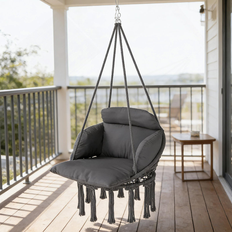 Outdoor Hanging Chair,Hammock Swing Chair, Dark Gray