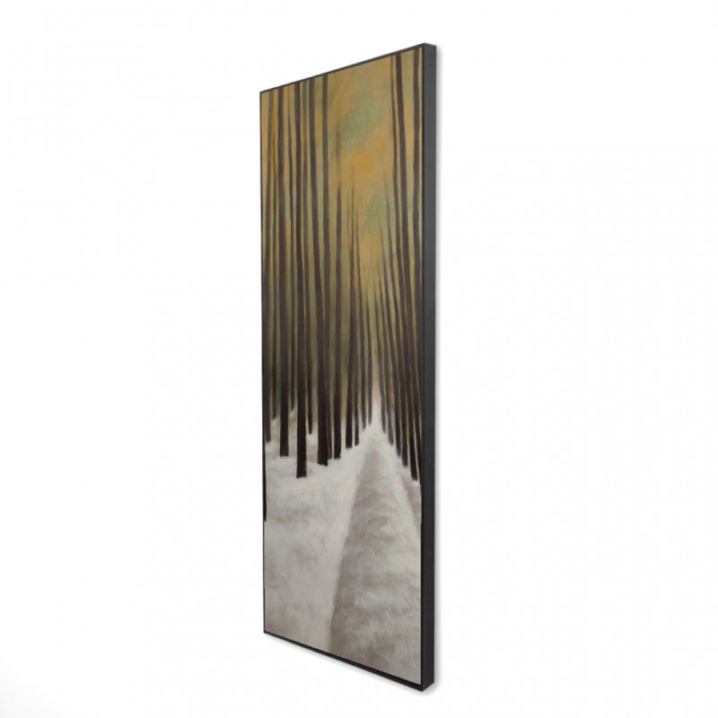 Hiking in the Forest Canvas - Beige Framed Home Decor
