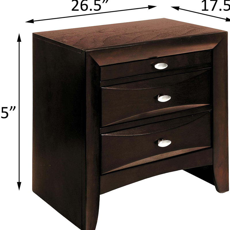 Espresso 2-drawer Nightstand