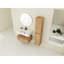 Meuble-lavabo de salle de bain avec lavabo en résine et tablette latérale - option polyvalente d'évier