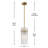 Onstott Brushed Brass 1 Light Crystal Glass Rod Mini Pendant Chandelier