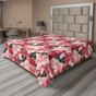 Rose foncé, gris anthracite, gris / floral