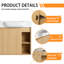 Meuble-lavabo simple 24 po avec comptoir en céramique 24 po-2026088707-2026088706