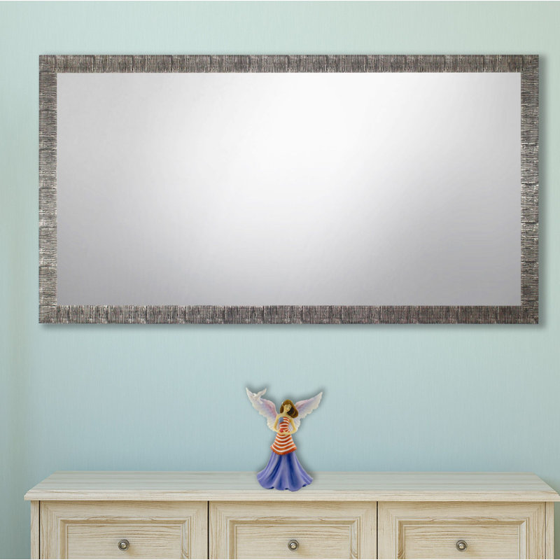 Guildford Wood Flat Wall Mirror, 34" H x 69.5" W
