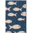 Avani Navy/Beige Indoor / Outdoor Area Indoor/Outdoor Area Rug-1164496924