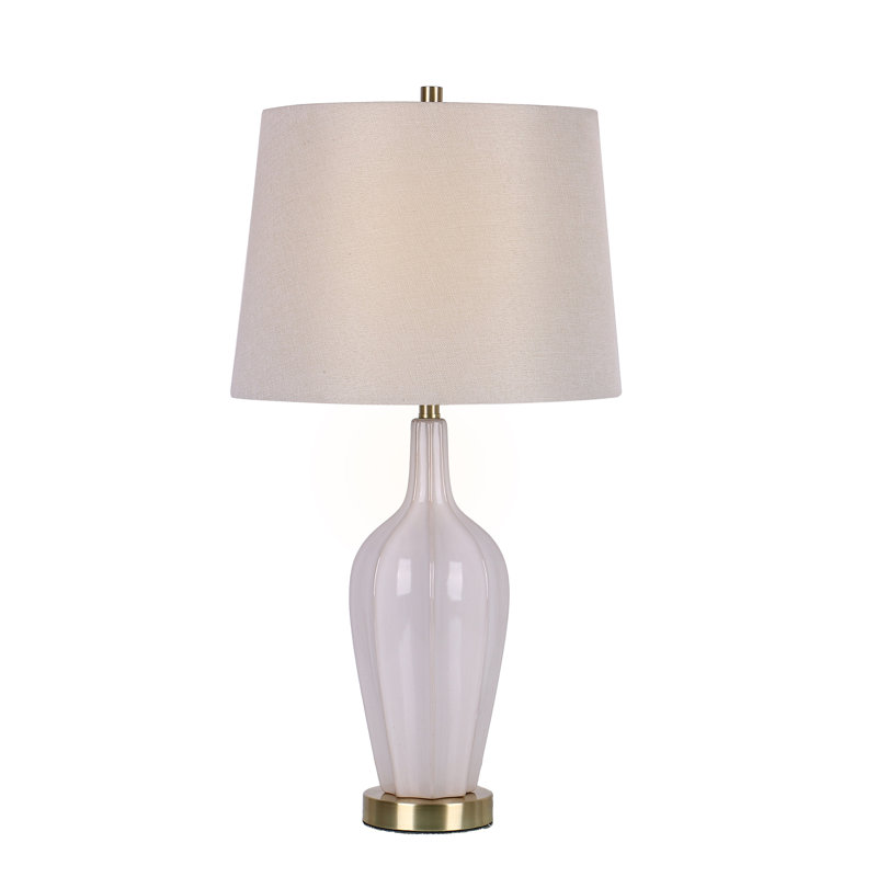 Jadeyn Ceramic Table Lamp, Cream