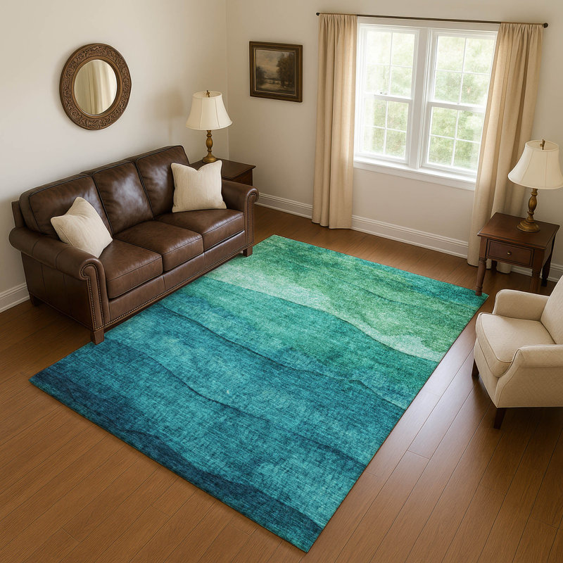 Tapis à rayures Mehara AMF1699 lavable à la machine de qualité supérieure, Rectangle 10 pi x 14 pi