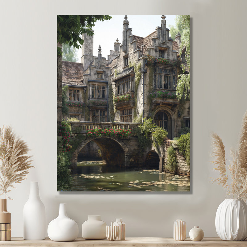 Noisettier - Châteaux, art mural, Toile tendue, H 20 po x l 12 po