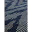 Tapis unique nouvel âge 8 pi 10 po x 12 pi 3 po Flame Stitch en bleu / argent / bleu marine