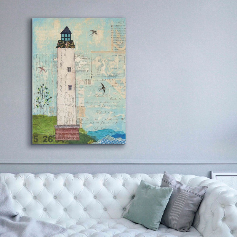 «Coastal Lighthouse I» par Courtney Prahl, estampe numérique sur toile, H 54 po x l 40 po x P 1,5 po