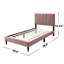 Lit de tête de lit ajustable en tissu brossé avec motif capitonné-556518849-556518848