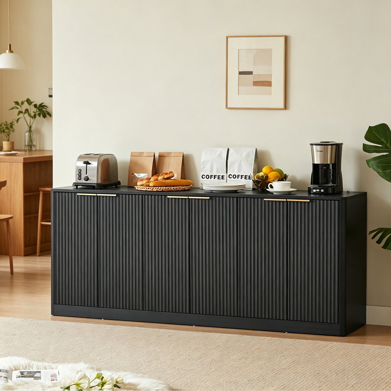 Modern wavy Bucoli with 6-door storage function