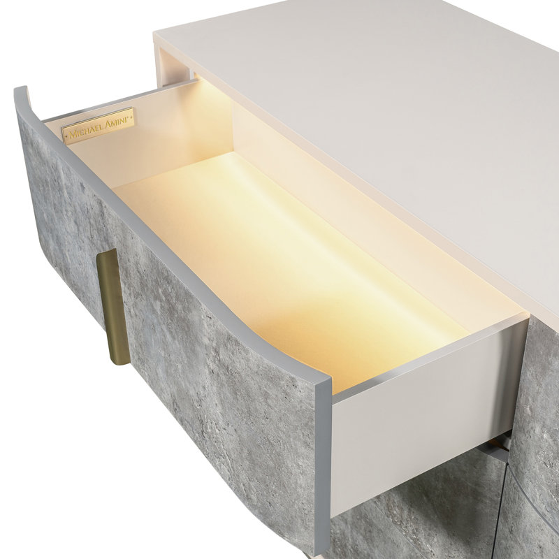 Pavira Dresser With Mirror - Stone