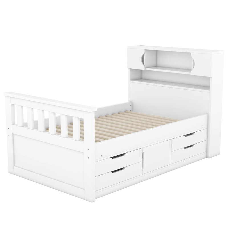 Lit plateforme Helson, Blanc