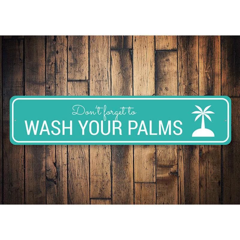 Panneaux en aluminium Wash Your Palms Beach, H 6 po x l 24 po x P 0,06 po