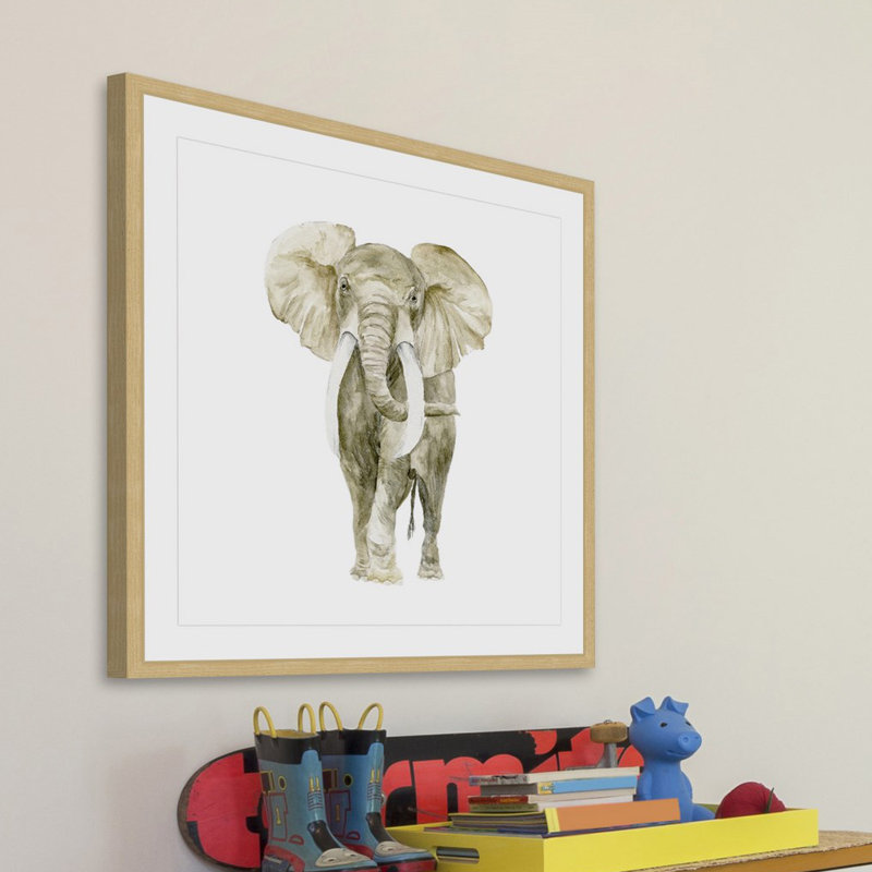 «Baby Elephant I», reproduction encadrée, H 18 po x l 18 po x P 1,5 po