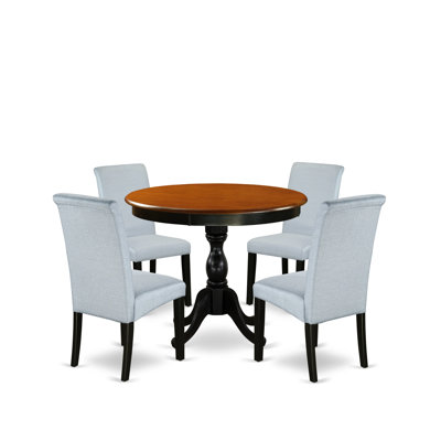 Maelys Rubberwood Solid Wood Dining Set